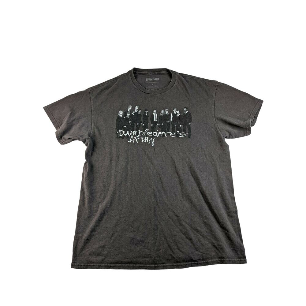 Harry Potter Dumbledore's Army T Shirt Size L Gray Graphic Hermione Luna Neville